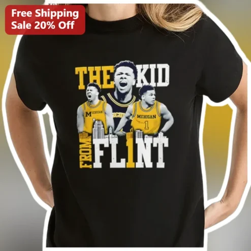 The Kid From Flint Tee Cade Cunningham Michigan Basketball Fan Shirt available at our Chicago, Illinois warehouse