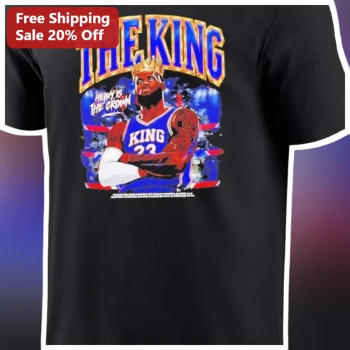 The King Heavy Is The Crown LeBron James Basketball Graphic Tee