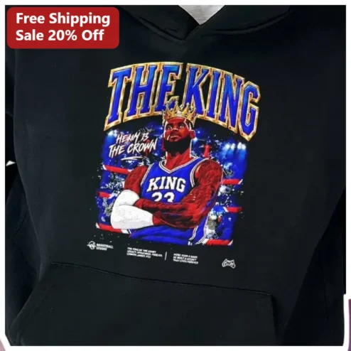 The King Henry V Hoodie LeBron James Crown Graphic Basketball Apparel