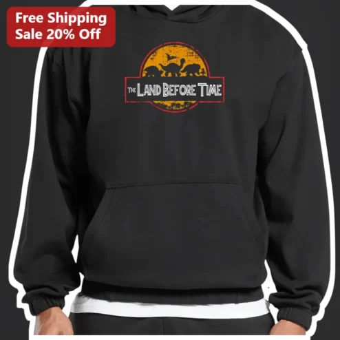 The Land Before Time Hoodie Littlefoot Dinosaur Retro Vintage Graphic Sweatshirt for Fans