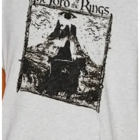 The Lord of the Rings Tee Eye of Sauron Mount Doom Distressed Graphic Shirt for Fantasy Fans