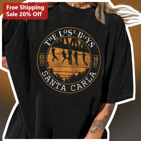 The Lost Boys Santa Carla Estd 1987 Vintage Horror Movie Tee