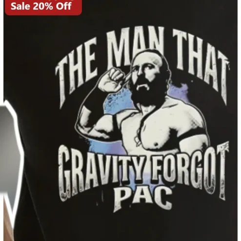 The Man That Gravity Forgot Wrestling Tee Adam Pearce PAC Vintage Graphic Shirt