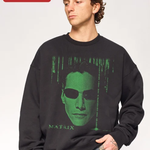 The Matrix Everything That Has A Beginning Has An End Quote Sweatshirt Neo Sci-Fi Movie Merch