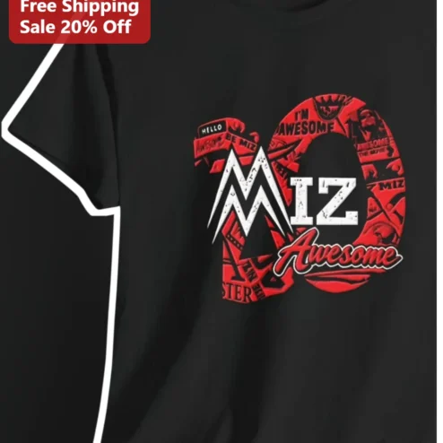 The Miz Awesome Tee WWE Fan Shirt Hello I'm Awesome Graphic Cotton Apparel for Men Women