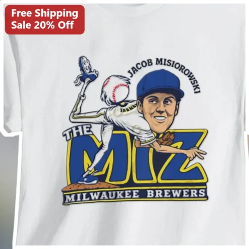The Miz Milwaukee Brewers Jacob Misiorowski Baseball Pitcher Graphic Tee
