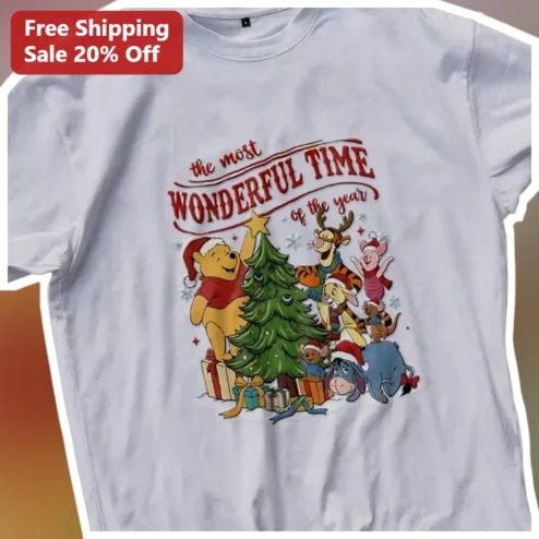 The Most Wonderful Time of the Year Winnie the Pooh Christmas Tee