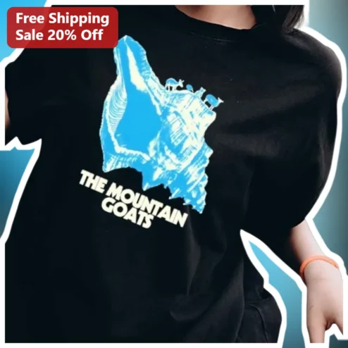 The Mountain Goats Tee Indie Rock Band Merch Black Graphic Shirt for Music Fans