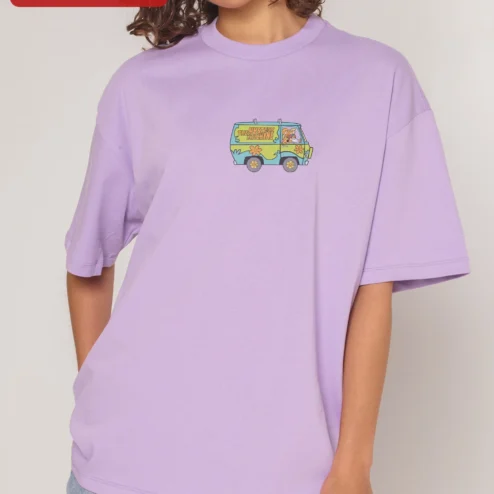 The Mystery Machine Tee Scooby-Doo Retro Van Graphic Oversized T-Shirt for Women Men Halloween Costume Gift