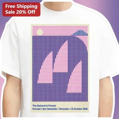 The National Friends Kursaal San Sebastián Donostia Tee Concert Tour Merch Indie Rock Band Gift