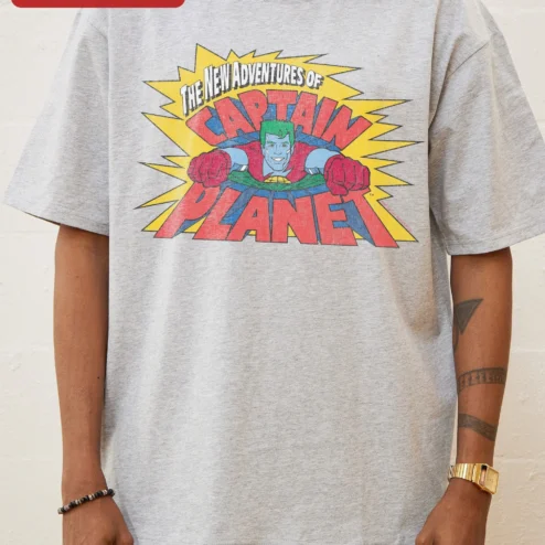 Customer in Chicago, Illinois wearing The New Adventures of Captain Planet Graphic Tee Retro 90s Cartoon Shirt