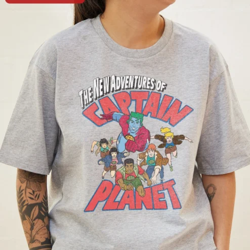 Customer in Chicago, Illinois wearing The New Adventures of Captain Planet Tee Retro 90s Cartoon Graphic Shirt
