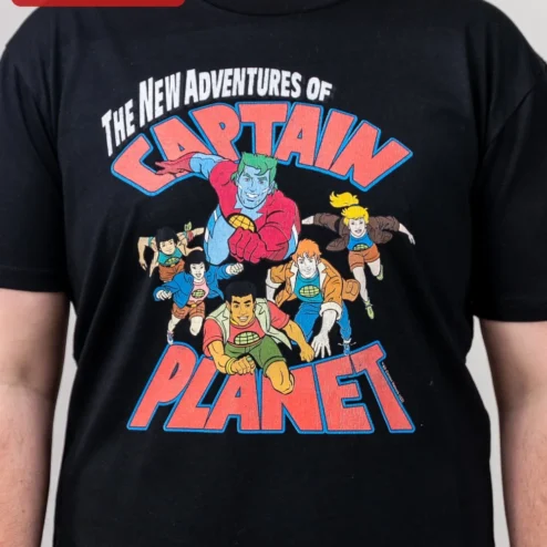 The New Adventures of Captain Planet Tee Retro 90s Cartoon Graphic Shirt
