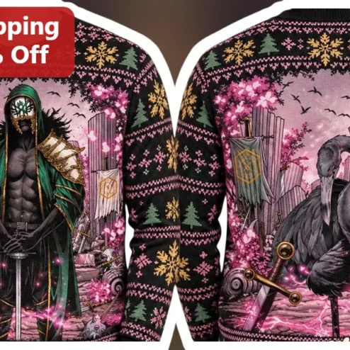 The Outsider Horror Christmas Sweater Stephen King Fan Gift Ugly Holiday Pullover