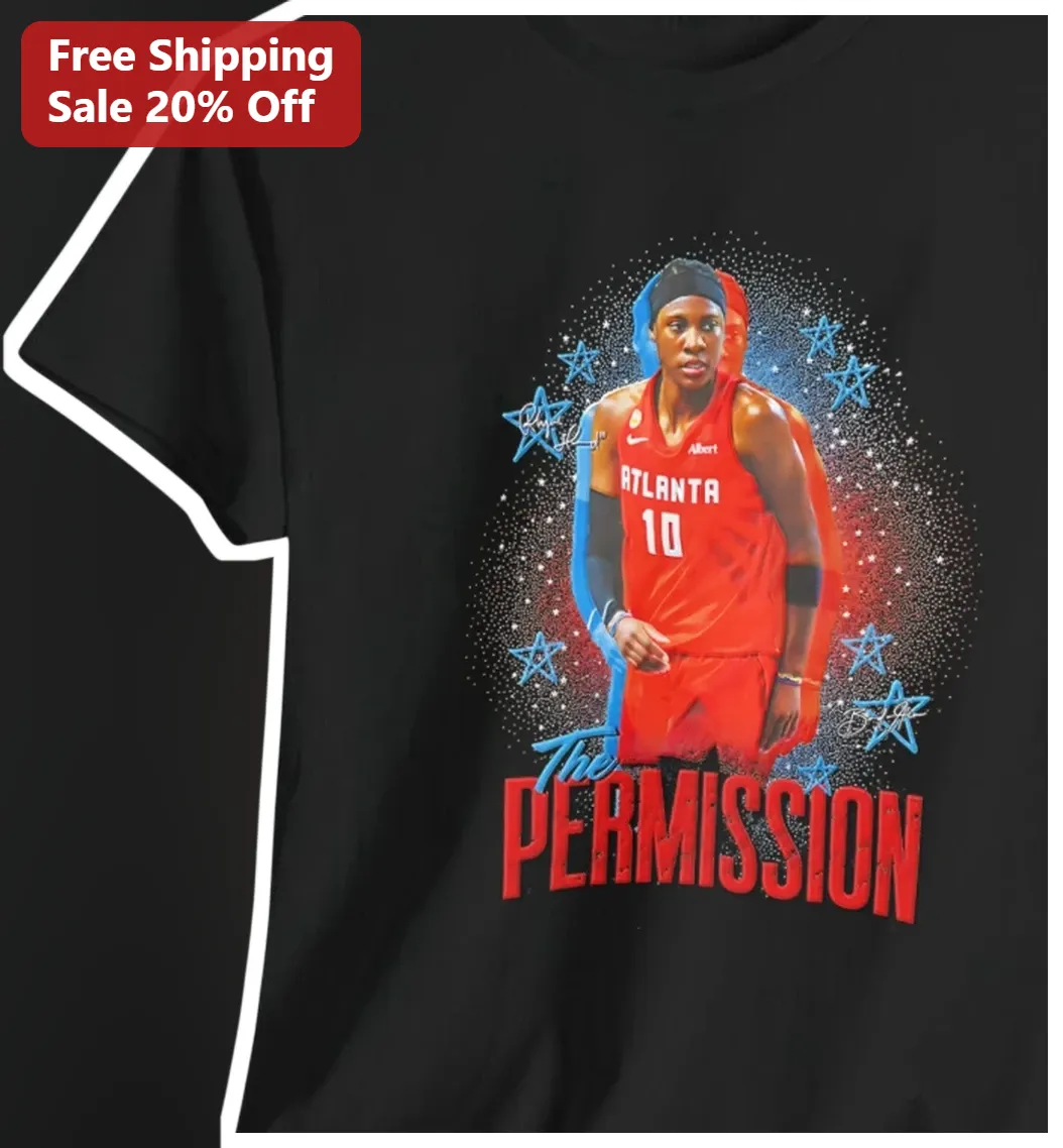 The PERMISSION Tee WNBA Basketball Player Graphic Shirt Brittney Griner Atlanta Dream Fan Gift