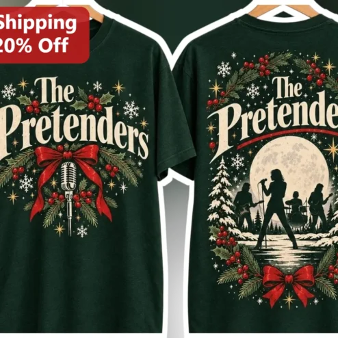 The Pretenders Vintage Holiday Band Tee Classic Rock Christmas Merch Shirt