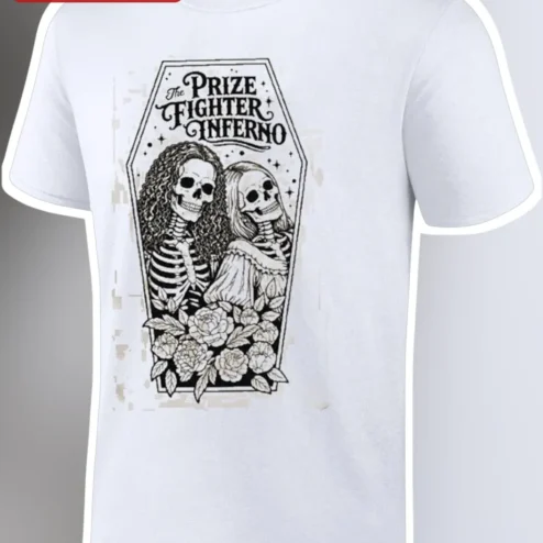 The Prize Fighter Inferno Tee Brand New Skeleton Coffin Gothic Graphic Shirt