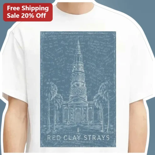 The Red Clay Strays Charleston South Carolina Vintage Concert Tee