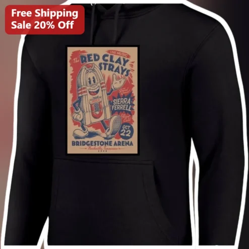 The Red Clay Strays Live Music Bridgestone Arena Hoodie Country Band Merch Vintage Concert Gift