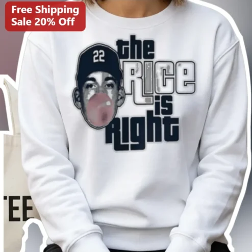 The RICE is RIGHT Josh Reddick Houston Astros Baseball Sweatshirt