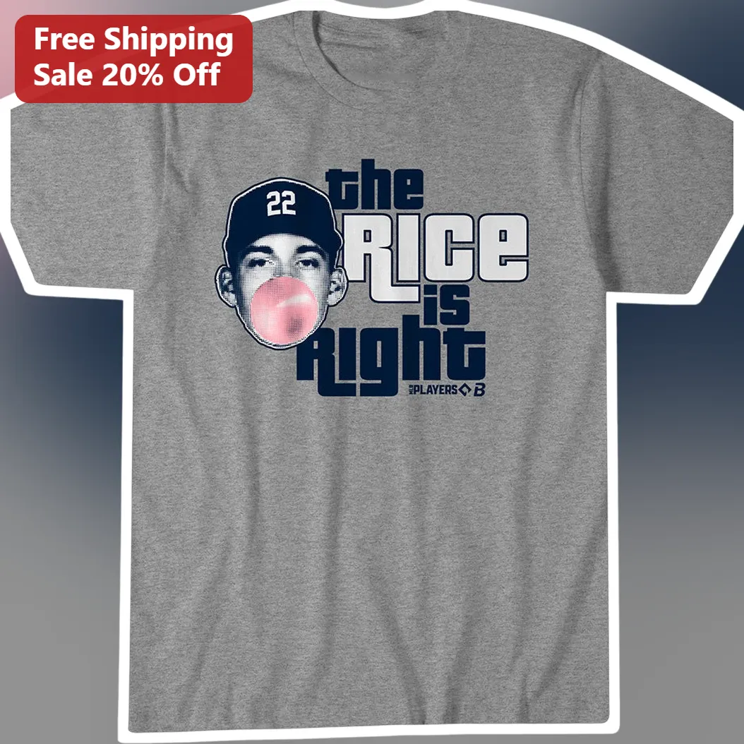 The Rice Is Right Tee Ben Rice Baseball Pun Graphic Shirt for New York Yankees Fans