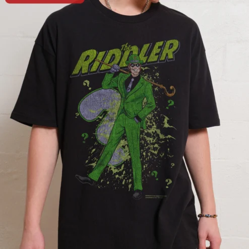 The Riddler Tee DC Comics Batman Villain Graphic T-Shirt for Men Women