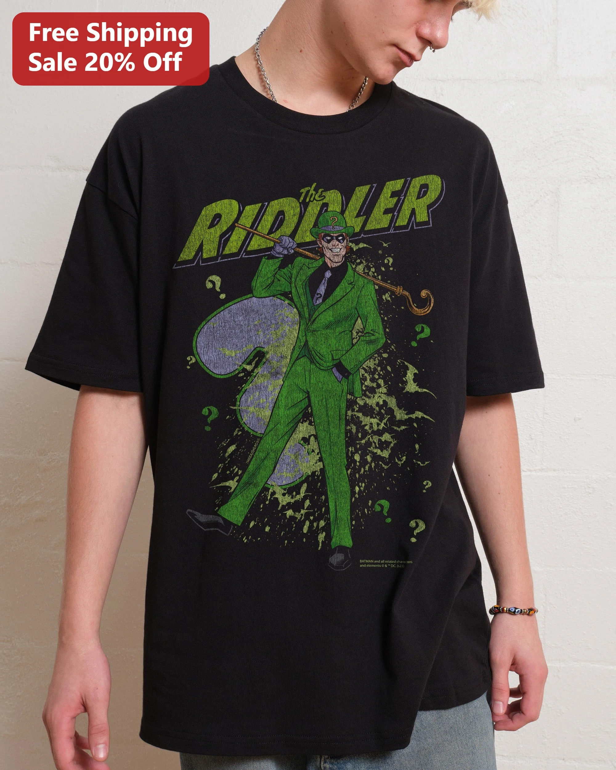 The Riddler Tee DC Comics Batman Villain Graphic T-Shirt for Men Women
