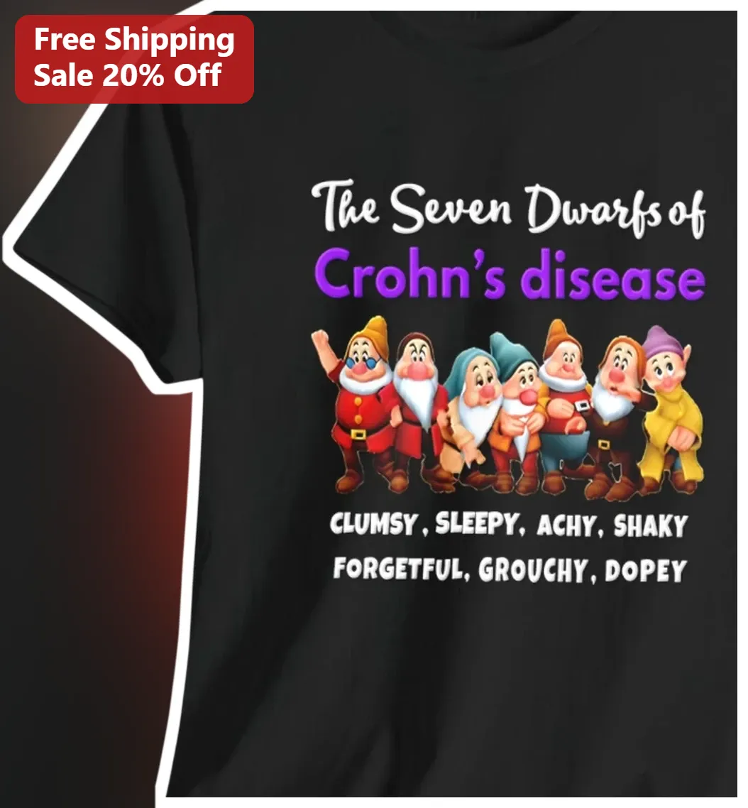 The Seven Dwarfs of Crohn's Disease Tee Funny IBD Awareness Gift for Women Men