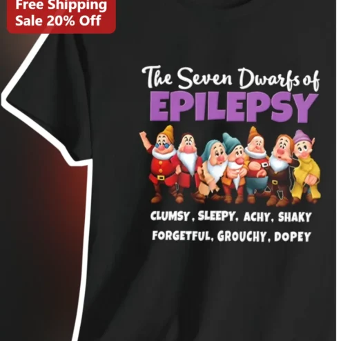 The Seven Dwarfs of EPILEPSY Tee Funny Epilepsy Awareness Shirt Gift for Caregivers