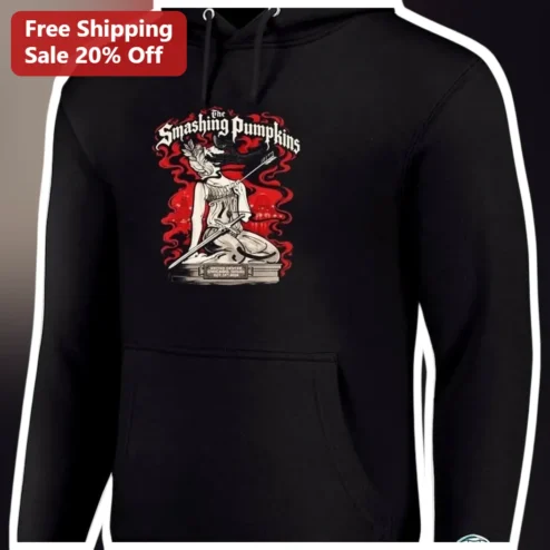 The Smashing Pumpkins Hoodie Alternative Rock Band Merch Vintage Grunge Style