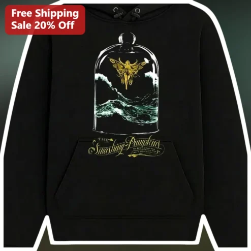The Smashing Pumpkins Mellon Collie Angel Hoodie Black Pullover