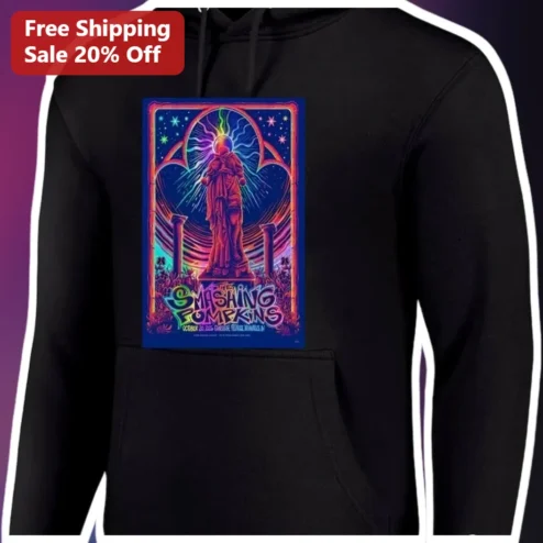The Smashing Pumpkins Psychedelic Concert Poster Hoodie Alternative Rock Merch