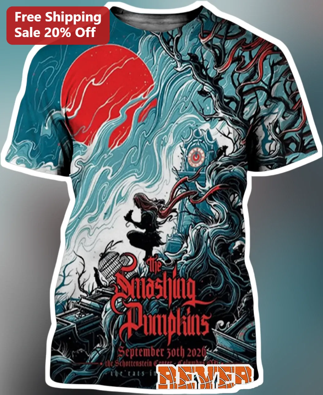 The Smashing Pumpkins Tour Tee September 30th 2026 Schottenstein Center Columbus OH Concert Merch