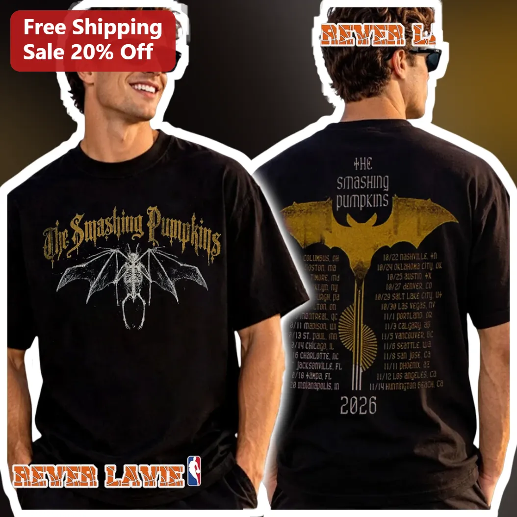 The Smashing Pumpkins Vintage Band Merch Tee Black Cotton Graphic Shirt