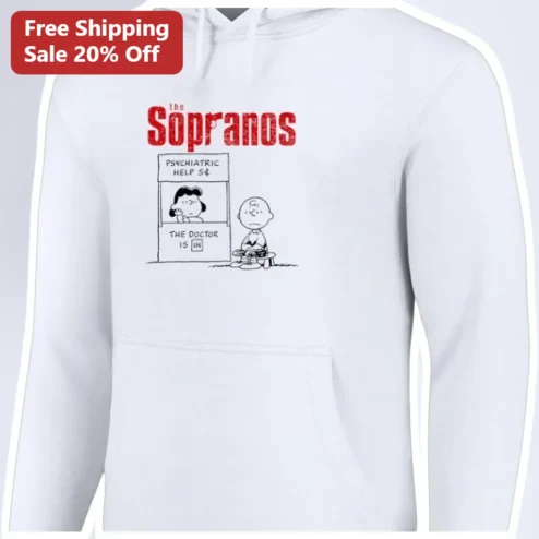 The Sopranos Hoodie Psychiatric Help Cartoon Parody Fan Gift available at our Chicago, Illinois warehouse