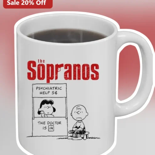 The Sopranos Psychiatric Help 5 Cents Charlie Brown Mug