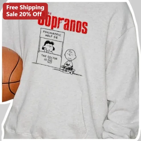 The Sopranos Psychiatric Help Snoopy Charlie Brown Mashup Sweatshirt
