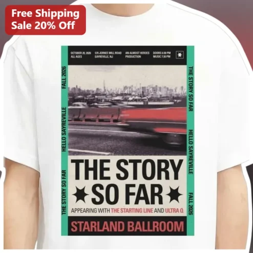 The Story So Far Hello Savreville Vintage Punk Rock Band Graphic Tee