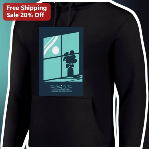 The Story So Far Hoodie Pop Punk Band Merch Black Pullover with Moon and Plant Graphic available at our Chicago, Illinois warehouse