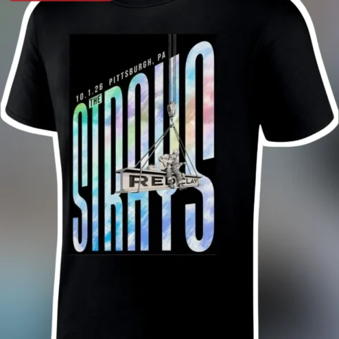 The Straits Reclay Graphic Tee Classic Rock Band Merch Holographic Print Shirt