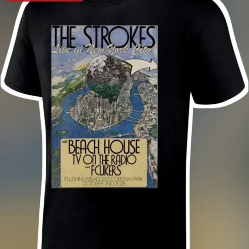 The Strokes Live in New York City Graphic Tee Vintage Indie Rock Band Merch Gift for Fans