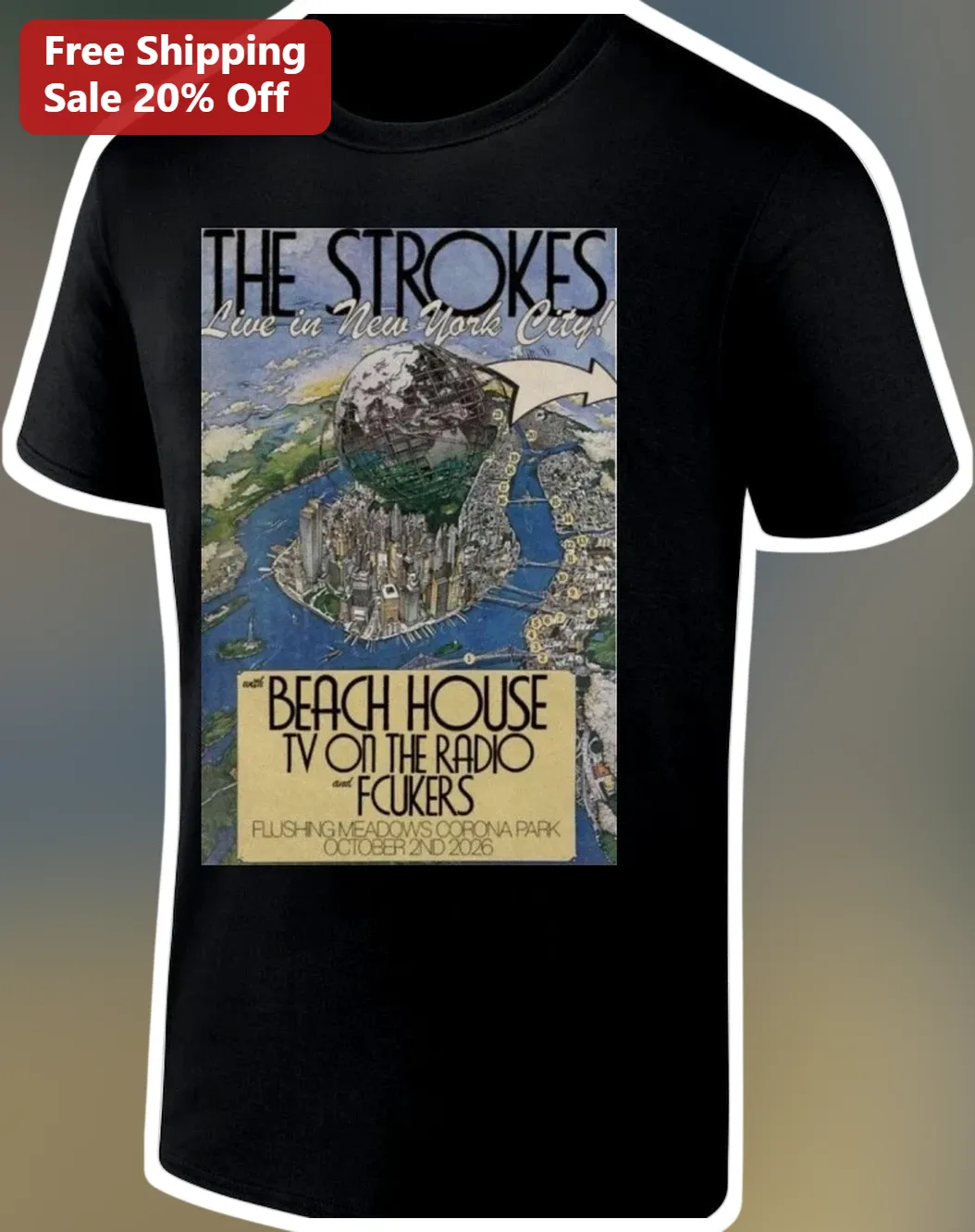 The Strokes Live in New York City Graphic Tee Vintage Indie Rock Band Merch Gift for Fans