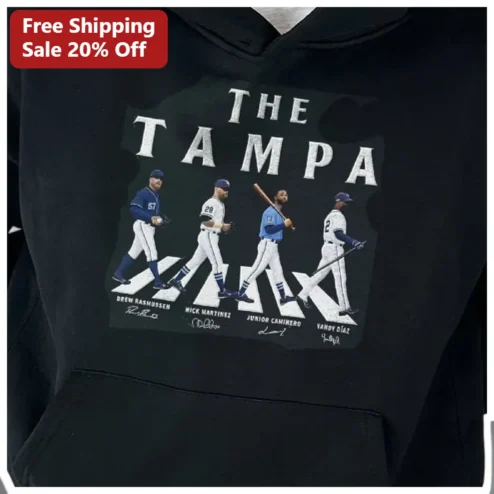 THE TAMPA Hoodie Tampa Bay Rays Abbey Road Parody Baseball Pullover