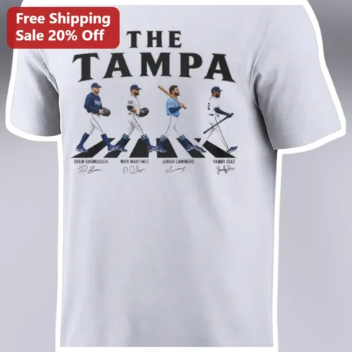 THE TAMPA Tee Tampa Native Baseball Abbey Road Parody Graphic Shirt for Rays Fans