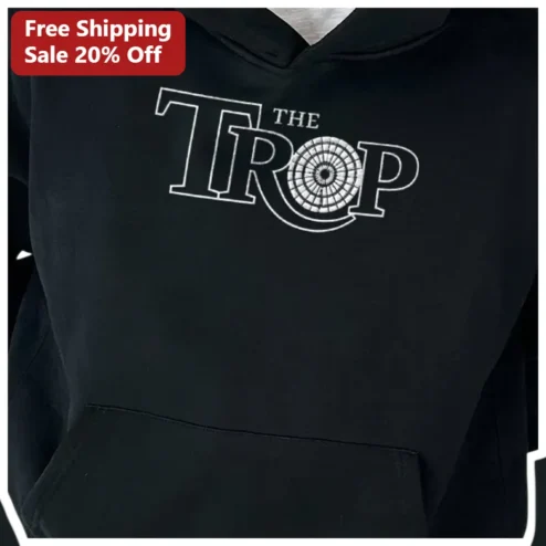 THE TROP Hoodie Retro Collegiate Tropical Sunburst Pullover Sweatshirt for Men Women