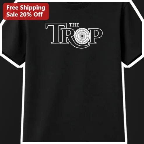 THE TROP Tee Tropical Retro Collegiate Graphic Shirt Summer Vacation Gift