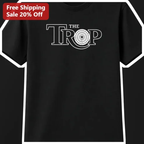THE TROP Tropical Graphic Tee Retro Vintage Summer Vacation Beach Shirt