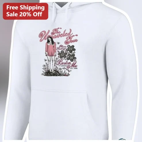 The Unraveled Tour Hoodie Olivia Rodrigo Vintage Concert Merch Fan Gift