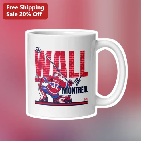 The Wall of Montreal Mug Carey Price Goalie Save Stance Red Brick Wall Design Montreal Canadiens Hockey Fan Gift