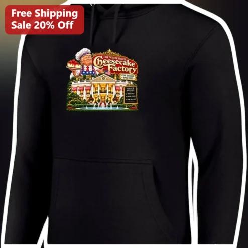 The White House Cheesecake Factory Hoodie Donald Trump Chef Parody Graphic Sweatshirt for Men